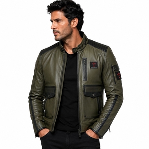 Men Leather Jacket Classic Casual Leather <b>Coat</b> Soft Premium Material Comfortable Lining Durable Design For Everyday Wear Travel - Product Image 6