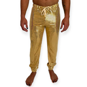 Golden <b>Sequin</b> Hooded Tracksuit Set For Children Men Women Streetwear Full Length Pants And Jacket Spring Casual Wear - Product Image 4