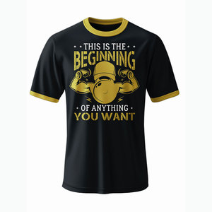Camiseta Deportiva Transpirable para Hombre, de Manga Corta, Cuello Redondo, Holgada, Informal, para Gimnasio, en Oferta - Product Image 1