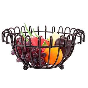 Panier à fruits design tendance, de qualité supérieure, en fil métallique noir, pour un prix raisonnable. - Product Image 3