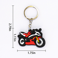 Porte-clés personnalisés en PVC caoutchouc pour casques de moto, étanches et légers, avec logo sur mesure, vente en gros