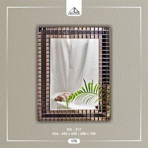 Espejo Elegante DG 317 de Pared, Estilo Art Deco, Vidrio Biselado Tukdi, Hecho a Mano, Forma Irregular, Ecológico - Product Image 1