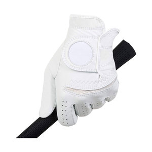 Gant de golf pour main droite en cuir véritable respirant, gant de sport unisexe à doigts entiers - Product Image 2
