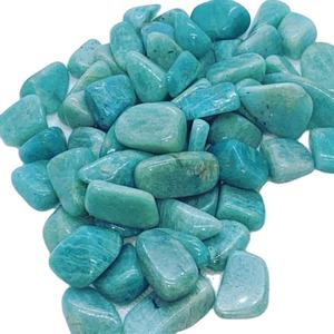 KingGems-Amazonite naturelle, pierre à culbuter Reiki, pierre précieuse de guérison, méditation, fourniture en vrac du fabricant pour l'amour Feng Shui - Product Image 1