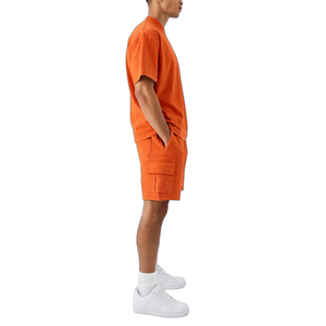 SPINE CRAFT Ensemble deux pièces streetwear décontracté pour homme en tissu éponge écologique haut de gamme, t-shirt à col rond ample pour jeune homme - Product Image 1