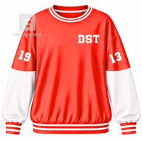 Sweat-shirt Delta Sigma Theta Sorority avec col rond et logo brodé, manches longues, rouge et blanc, sweat-shirt tendance pour femme
