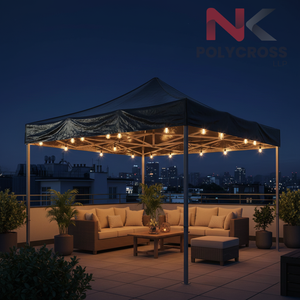 Auvent de terrasse rétractable en aluminium imperméable pour l'extérieur, idéal pour jardin, balcon et cour. - Product Image 4