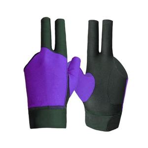 Nouveaux gants de snooker en nylon/spandex légers et extensibles à deux doigts, avec logo personnalisé, de luxe, noirs, pour les compétitions sportives en plein air - Product Image 5
