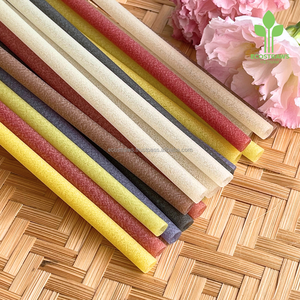 Nouveau matériel pailles comestibles de riz pailles à boire jetables biodégradables pailles à boire colorées - Product Image 2