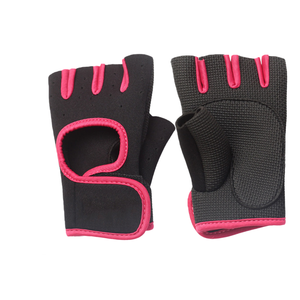 Gants de sport sans doigts, design demi-doigts, fermeture auto-agrippante, unisexe, pour musculation, en polyester - Product Image 6
