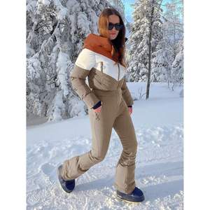 Traje de Esquí Profesional de Una Pieza para Mujer, Impermeable, Cortavientos, Térmico, con Capucha, para Snowboard y Deportes al Aire Libre - Product Image 2