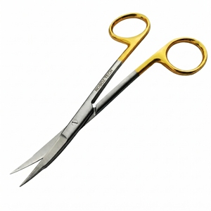 Ciseaux Goldman Fox TC à double courbure en acier inoxydable 13 cm, ensemble d'instruments chirurgicaux manuels - Product Image 1