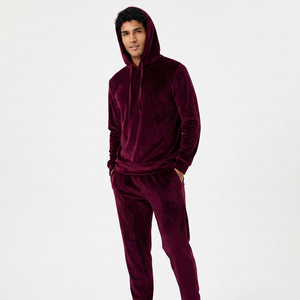 <b>Women's</b> Solid Hooded <b>Tracksuit</b> Full Sleeve Elastic Waist Casual Sportswear Autumn Wear 100% Polyester <b>Velour</b> Material - Product Image 2