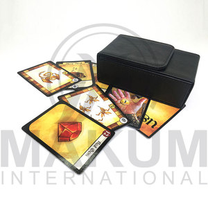 MAKUM INTERNATIONAL Étui à cartes personnalisé en cuir de vachette, étui de poker personnalisé, écologique, lavable, pour jeux de voyage et de fête - Product Image 3