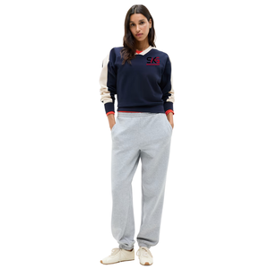 Women Cotton Crew Neck Sweatshirt <b>V</b> Neck Patchwork Pullover Custom Logo Print Breathable Loose <b>Fit</b> Tracksuit Top - Product Image 4