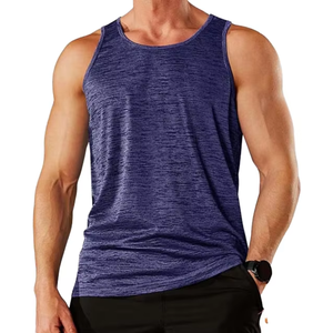 Camiseta sin mangas de punto para hombre, cuello redondo, color negro, estilo casual, corte holgado, estilo urbano - Product Image 1