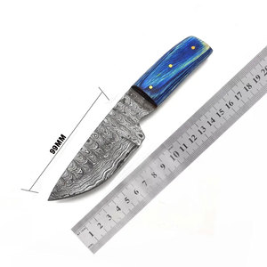 Couteau d'extérieur en acier Damas avec manche en bois pour le camping et la chasse, prix d'usine, commandes en gros et étiquette privée - Product Image 1