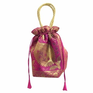 Premium Quality Meher Banarasi Silk Potli <b>Bag</b> Available for Affordable Price from India - Product Image 2