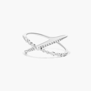 Bague Bypass en Or Jaune avec Diamants de Laboratoire Entrecroisés pour Femme – Vente en Gros - Product Image 2