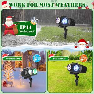 Proiettore per le vacanze 2-in-1 Lampada a 10 colori per onde oceaniche 10 HD scivola 3 basi per illuminazione decorativa con telecomando per interni esterni per nuovi - Product Image 5