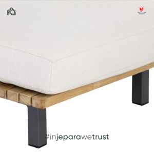 Chaise longue de luxe Arika en teck premium, résistante aux UV, avec coussin, pour villa, resort, piscine, Jepara - Product Image 6