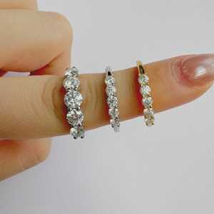 Authentic Round Cut Diamond Eternity Band Ring Lab Grown With 14K Solid Gold Wedding Engagement <b>Party</b> Gift For Partner - Product Image 4