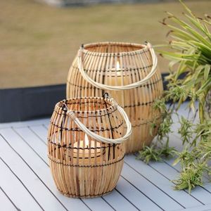 Woven Handmade Outdoor Sustainable <b>Bamboo</b> <b>Lantern</b> Durable Vintage Natural Material Perfect for Home Garden Hotel Decoration - Product Image 2