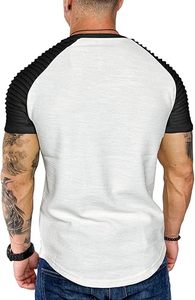 Color Block Short Sleeve T Shirts Men Summer <b>Raglan</b> T-shirt Fashion Hip Hop <b>Top</b> Tees Simple Style Blank Shirt - Product Image 4