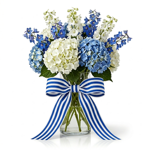 นีลคามัล อินดัสทรีส์ ขายส่งริบบิ้นโกรเกรนลายทางสีน้ำเงินขาวขนาด 38 มม. สำหรับห่อของขวัญ ทำโบว์ติดผม เย็บผ้า และตกแต่งเหรียญรางวัล - Product Image 3