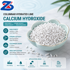 Hidróxido de Calcio Columnar en Pellets, Cal Hidratada para Tratamiento de Aguas Industriales, Procesamiento Químico y Dosificación Controlada - Product Image 1