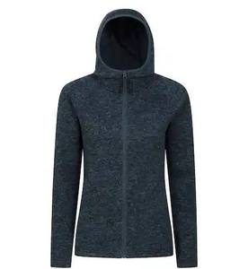 Sudadera con Capucha y Cierre de Cremallera, Color Sólido, Estilo Holgado, Informal, para Otoño, Azul Oscuro, Tejida, Transpirable, Unisex - Product Image 2