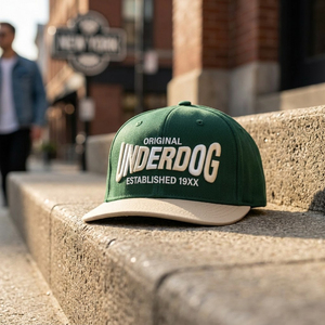 Gorra Snapback Original Underdog con Bordado 3D, Visera Verde Beige, Unisex, Estilo Urbano, Casual, para las Cuatro Estaciones - Product Image 5