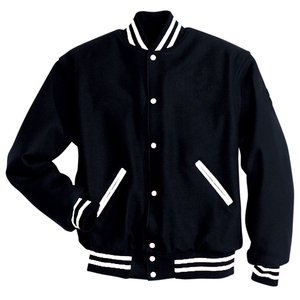 2025 New Design Unisex Cartoon Patchwork Varsity <b>Jacket</b> 100% Wool Hooded <b>Winter</b> Fashion High Class Best Selling - Product Image 2