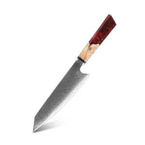 Damascus Steel 67-Layer Knife Set 5 Piece Resin Handle Handmade Sharp Sustainable Chef Knives Ambidextrous Straight Edge - Product Image 2