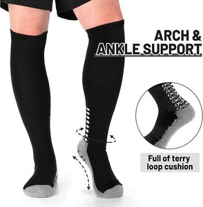 Anti <b>Slip</b> Grip Soccer Socks Breathable Crew Athletic Socks Custom Logo Sports Socks for Men Teens - Product Image 3