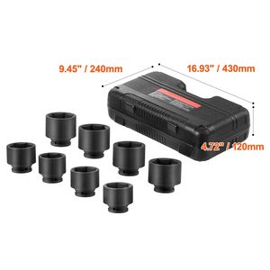 Set di chiavi a impulsi per dadi di asse da 19 mm, 8 pezzi, attacco da 3/4 pollici, 6 punte, CR-MO, trattamento termico, grandi dimensioni, robuste e durevoli - Product Image 2