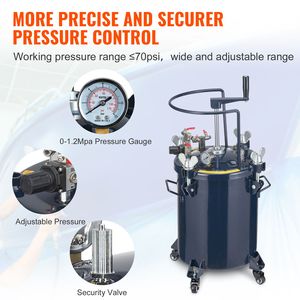 Serbatoio a Pressione da 30L/8gal con Agitatore Manuale per Vernice Spray, Riparazione Perdite, Sigillante, Accessori per Utensili Pneumatici per Uso Industriale - Product Image 5