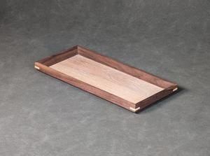 Bandeja de Servir de Madera Maciza de Nogal Negro y Roble Blanco - Portátil para Cocina y Escritorio - Product Image 5