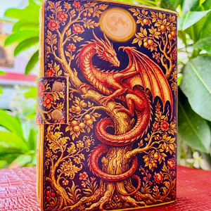 Diario de Cuero con Diseño de Dragón Antiguo, Cuaderno Hecho a Mano, Libro de Sombras, Grimoire de Hechizos Vintage, 9x6 Pulgadas, Regalo - Product Image 5