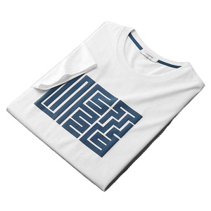 T-shirts en jersey à col rond avec logo sur le devant pour hommes, 100% coton, manches courtes, coupe classique, écologiques, décontractés, unisexes, 180g - Product Image 5