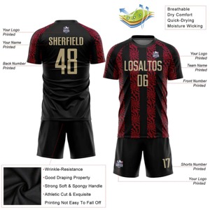 High Quality Soccer Jersey Set With Matching Shorts Quick Dry Stretch Fabric Breathable Athletic <b>Performance</b> <b>Wear</b> Supplier - Product Image 5