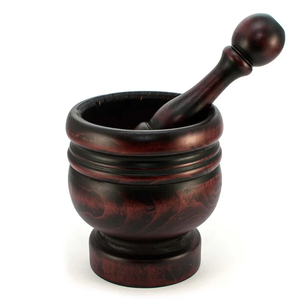 Mortero y Pilón de Madera para Preparación de Medicamentos, con Logotipo Personalizado, Venta al por Mayor - Product Image 1
