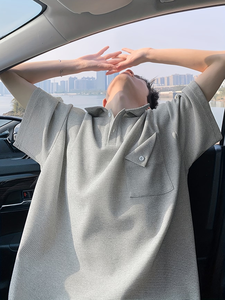 Camisa Casual de Manga Corta para Hombre, Diseño de Moda, Bolsillo Irregular, 100% Algodón Estampado, para Salidas de Verano, Venta al Por Mayor - Product Image 6