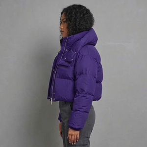 Veste d'hiver matelassée en coton teinté, ultra-chaude, imperméable, élégante et personnalisée pour femmes, respirante et légère. - Product Image 1