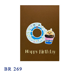 Lo Más Vendido: Decoración para el Hogar, Letras Felices de Papel para Regalo, Manualidades 3D Pop de Donut para Cumpleaños, Artesanía Hecha a Mano, Temática de Acción de Gracias, Hanoi Cara - Product Image 5
