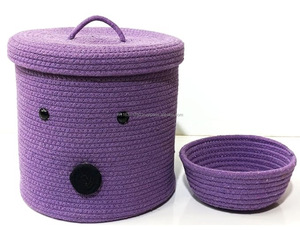 Modern Cotton <b>Storage</b> <b>Basket</b>-Collapsible Space-Saving Washable Durable Sustainable Reusable <b>Large</b> Capacity - Product Image 1