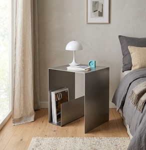 Modern Durable Minimalist Stainless Steel Coffee <b>Table</b> with Magazine <b>Storage</b> Luxury Bedside <b>End</b> <b>Table</b> for Living Room Furniture - Product Image 2