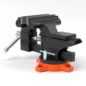 Morsa da banco multiuso da 4,5 pollici con apertura ganasce da 3,3 pollici, base girevole a 240°, costruzione robusta per lavori su tubi - Product Image 3