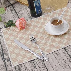 Lot de sets de table carrés personnalisables en polyester et coton, faits main, écologiques, modernes, résistants à la chaleur, pour mariage et cuisine - Product Image 2