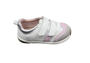 Chaussures décontractées unisexes pour bébé, dessus en maille blanche, doublure en peau de porc, fermeture à lacets, soutien de la voûte plantaire, semelle antidérapante, respirantes, adaptées à toutes les saisons - Product Image 4